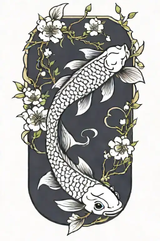 Sakura Blossom Koi Fish