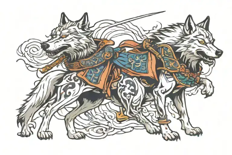 Wolf Samurai Fighting