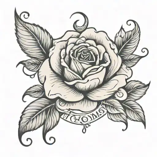 Moms Name With Rose