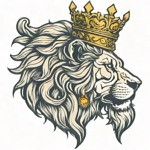 Lion With Crown And Spartan Soldier