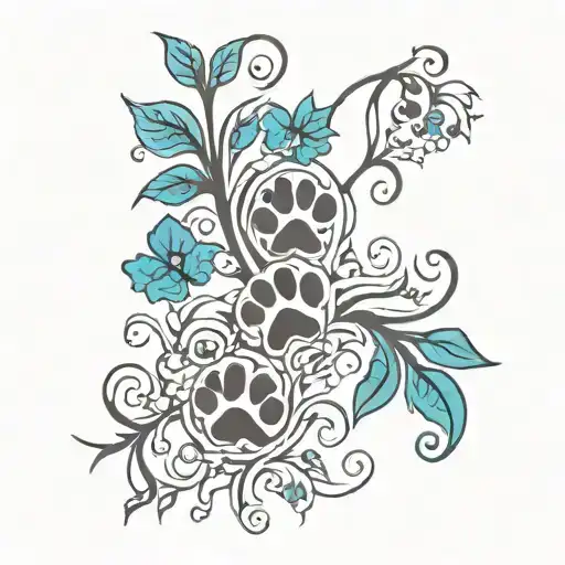 Vine With Paw Prints