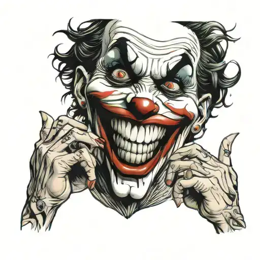 Joker Smile But I Hand Cover Mouth