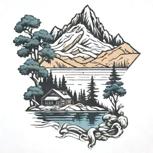 Mountain Lake Infront