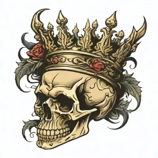 Skull With Thorn Of Crown