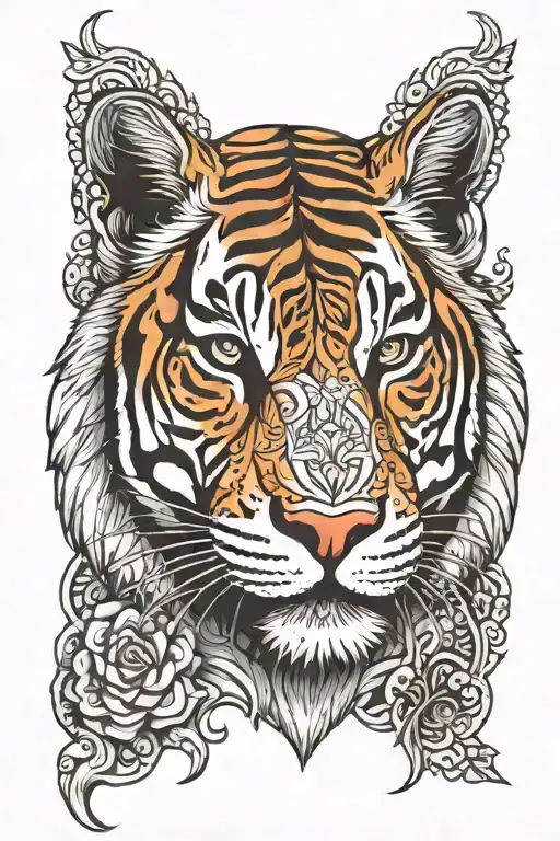 Mandala Tiger Head