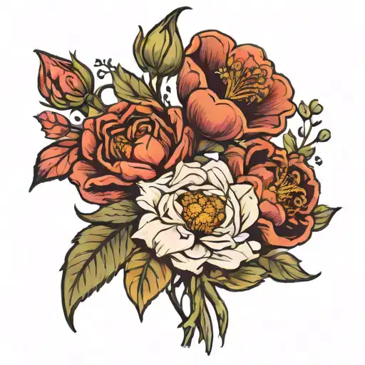 Bouquet Of Flowers- Birth Month Flowers