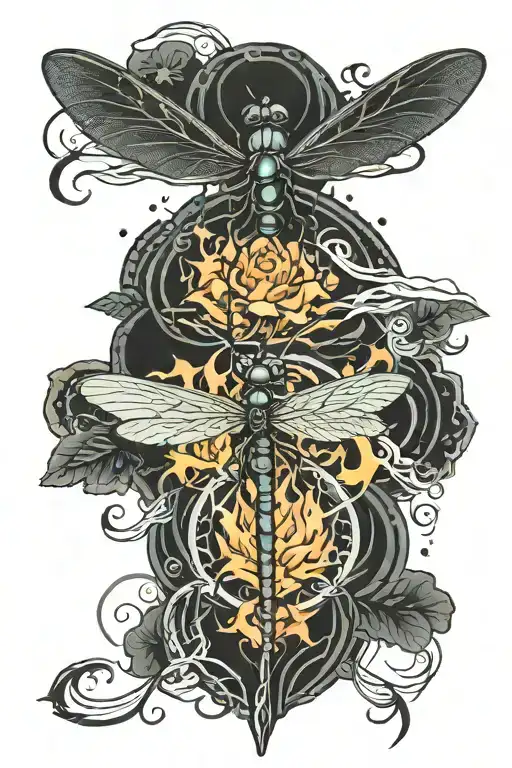 Dragonfly Fire Water Darken Everything