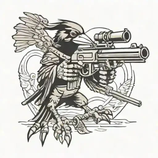 Looney Tunes Crow Shooting M2 Machine Gun