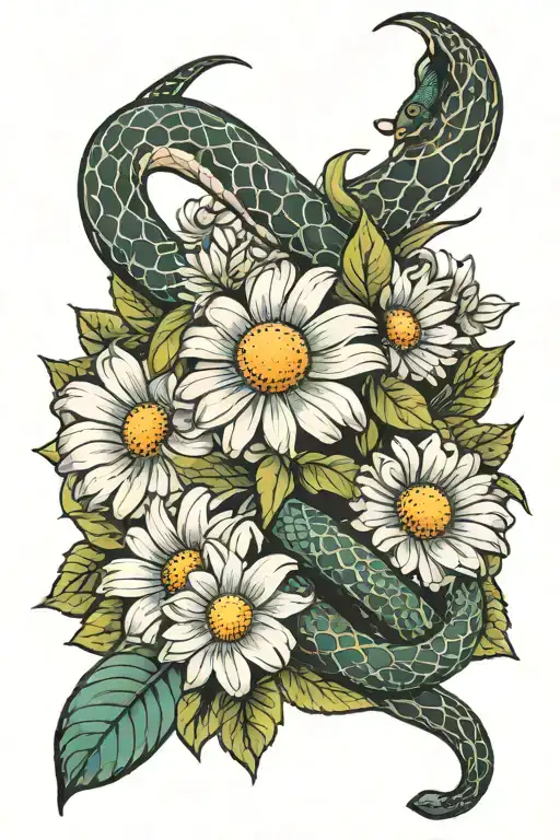 Daisy And Snake Wrapped