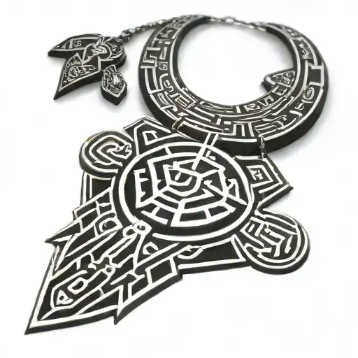 Wakanda Necklace With Tribal Patterns Underneath For Chest