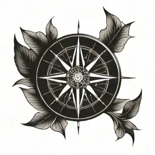 Classic Fibonacci Style Compass Minimalist