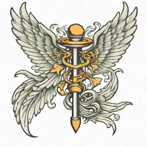 Caduceus With Angel Wings