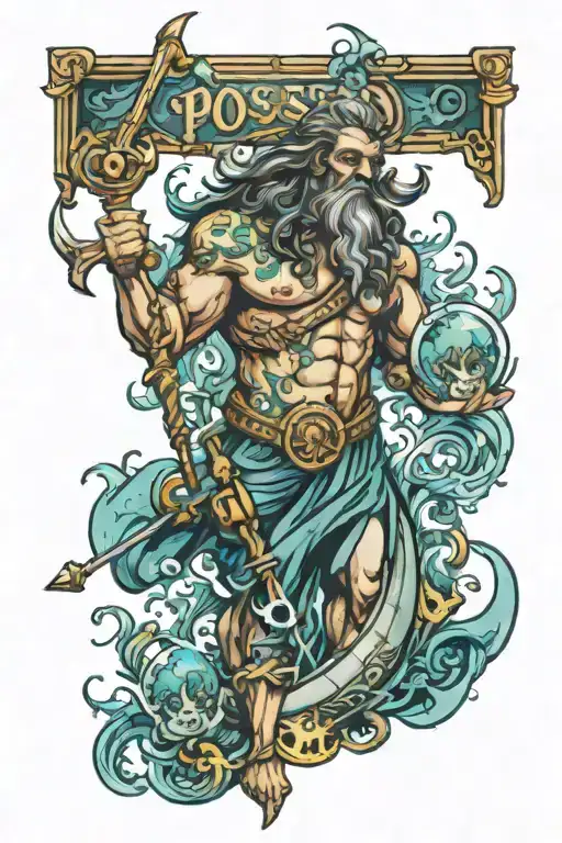 Poseidon And Gambling Themed