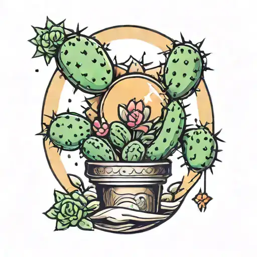 Cute Cactus Moon