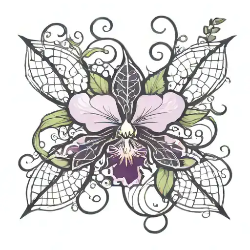 Orchid Vine Wrapping Spider Web