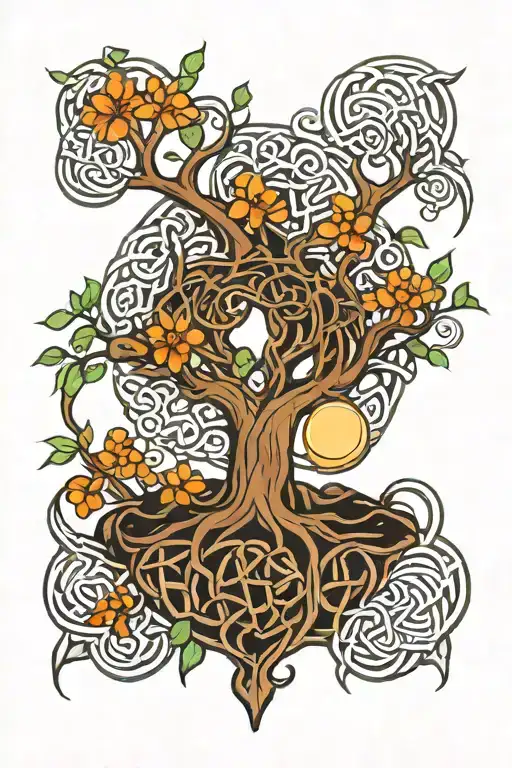 Celtic Tree Of Life Tattoo Design