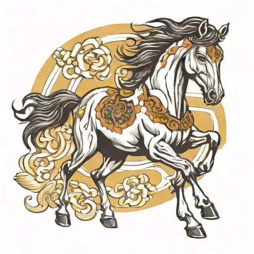 Mustang Horse Galloping