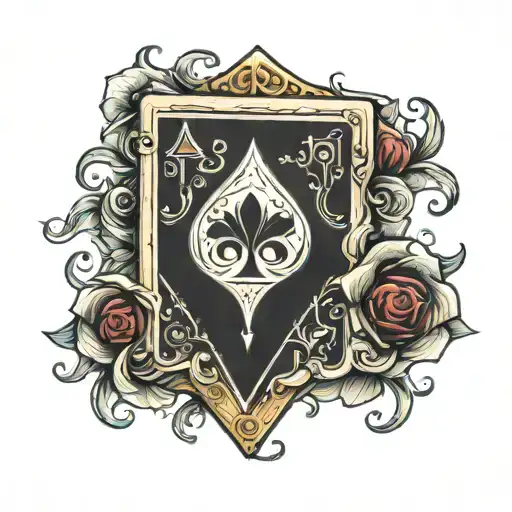 Ace Card With Frame Around It