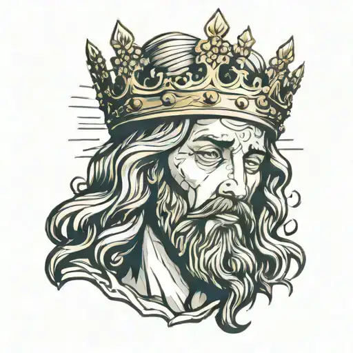 Jesus With A Gold Crown Gathering The World To Him