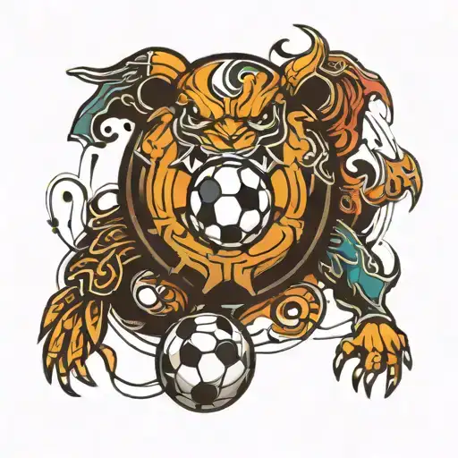 Ying Shaped Soccer Ball