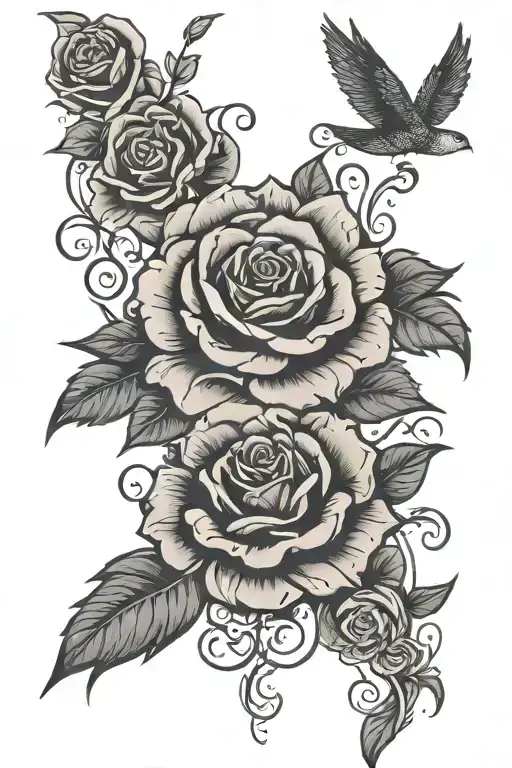 Luther Rose Tattoo Sleeve Featuring Bible Verses Flowing