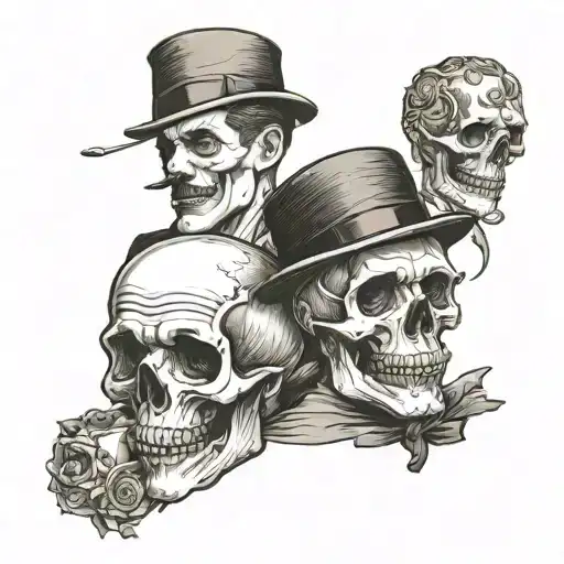 Skull And Charlie Chaplin