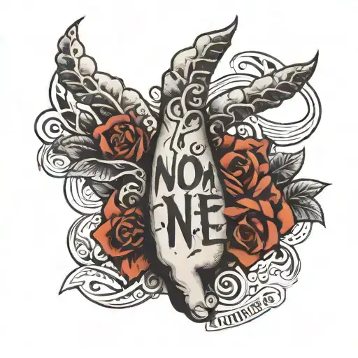 Black And White Tattoo On The Hand With The Inscription No One Can Hurt Me Without My Permission