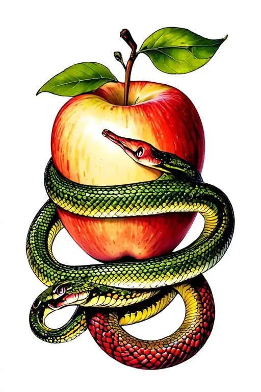 Eve Bible Apple And Snake Wrapped