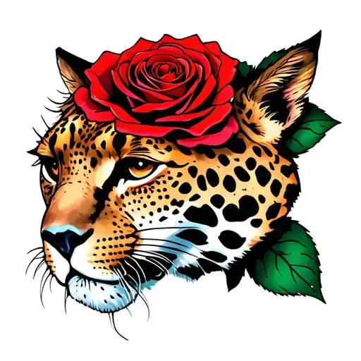 Rose With Leapord Head