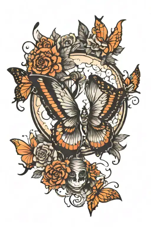 Moon And Butterfly Wings