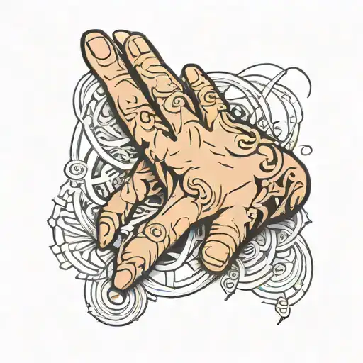 Line Tattoos For Man Hand