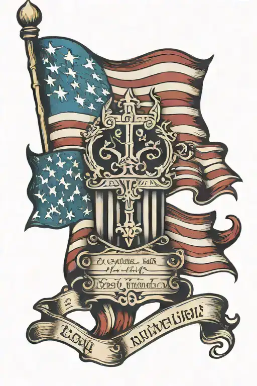 American Flag And Bible Verses