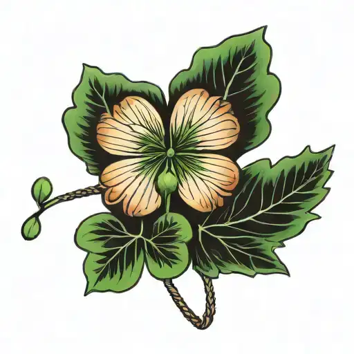 2 Acorn With One Leaf Clover