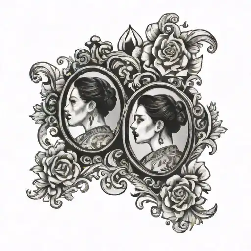 Mirror Reflection Twins Black White