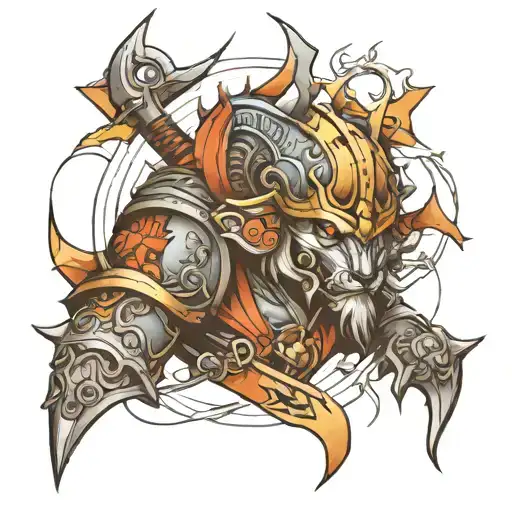 Concept Warrior Tattoo Design