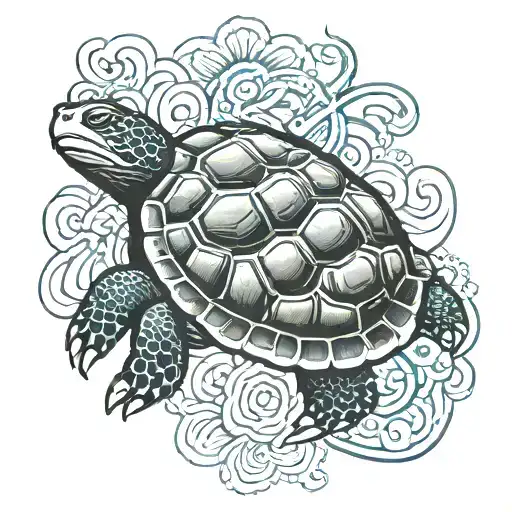 Japanese Turtle Tattoo Design