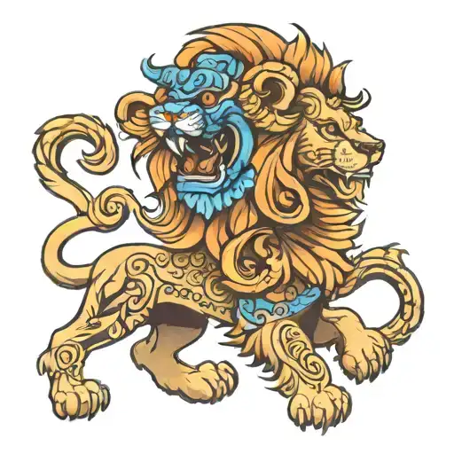 Luxembourg Lion Wearing