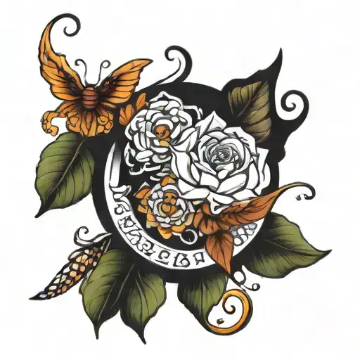 Sisters Tattoo With The Birth Months January And August Incorporated