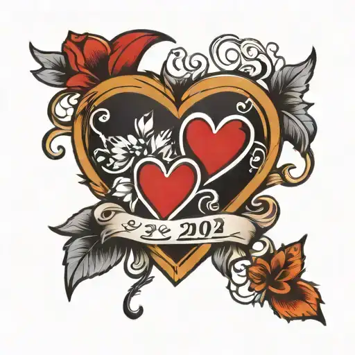 2024 Date And Heart Shape