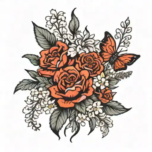 Birth Flower Bouquet January August September