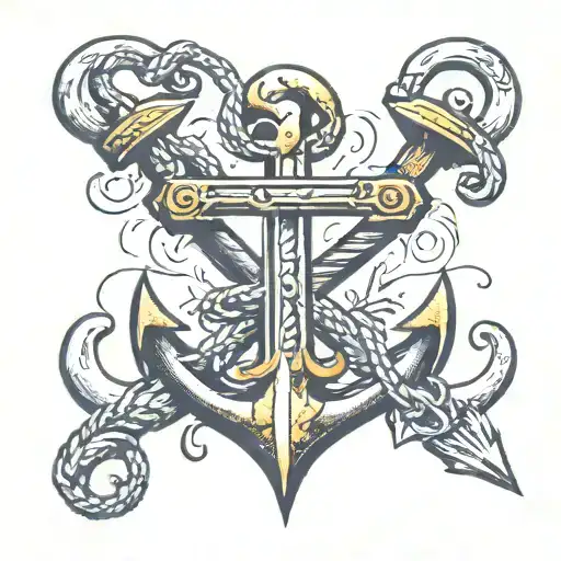 Anchor Made Up Of Two Letters J