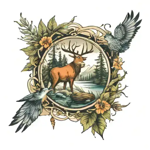 Nature Hunting Scene