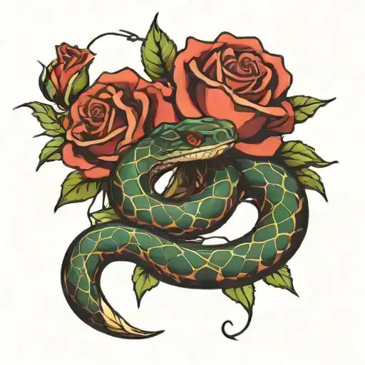 Snake And Rose