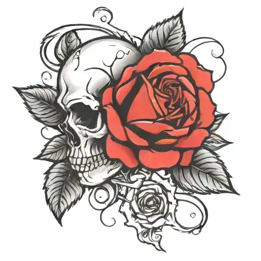 Rose With A Skul