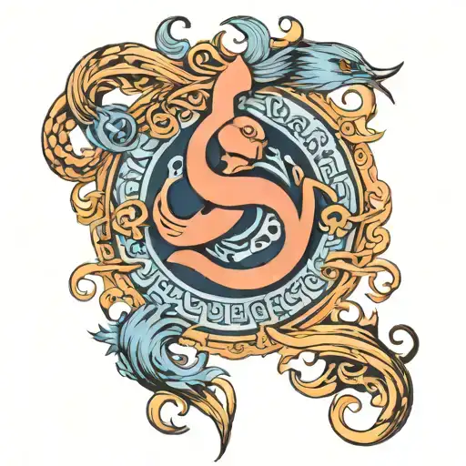 Aquarius Sign Intertwined With Cancer Sign