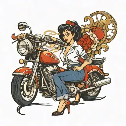 Pin Up Singer Black Hair Full Standing Pose