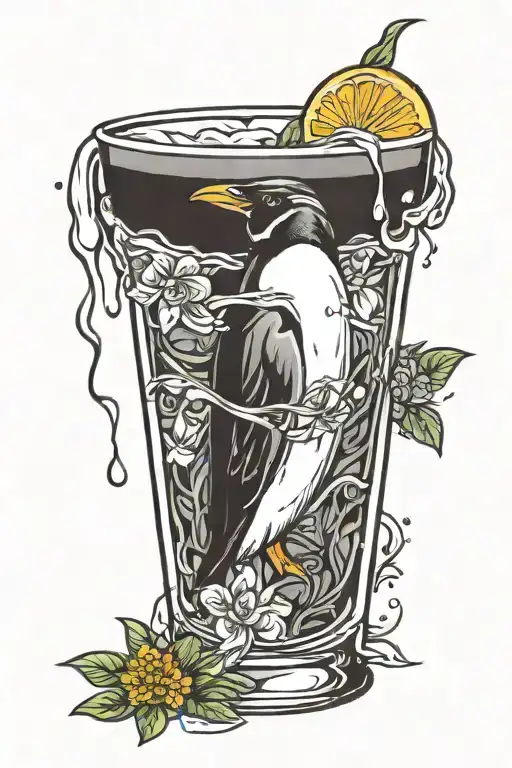 Penguin In A Cocktail Glass