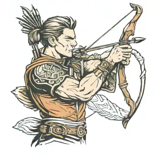 Sneak Archer Shooting An Arrow