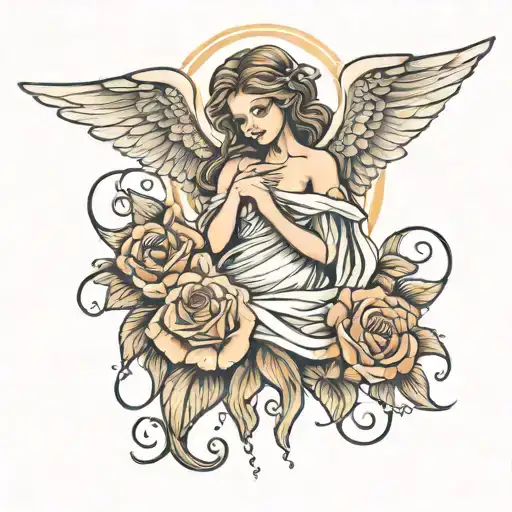 Angel With Rose