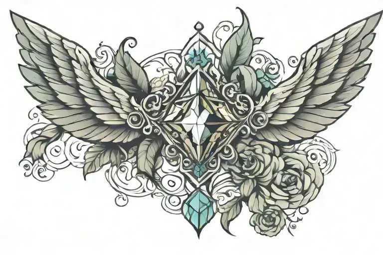 Sternum Wings And Diamond